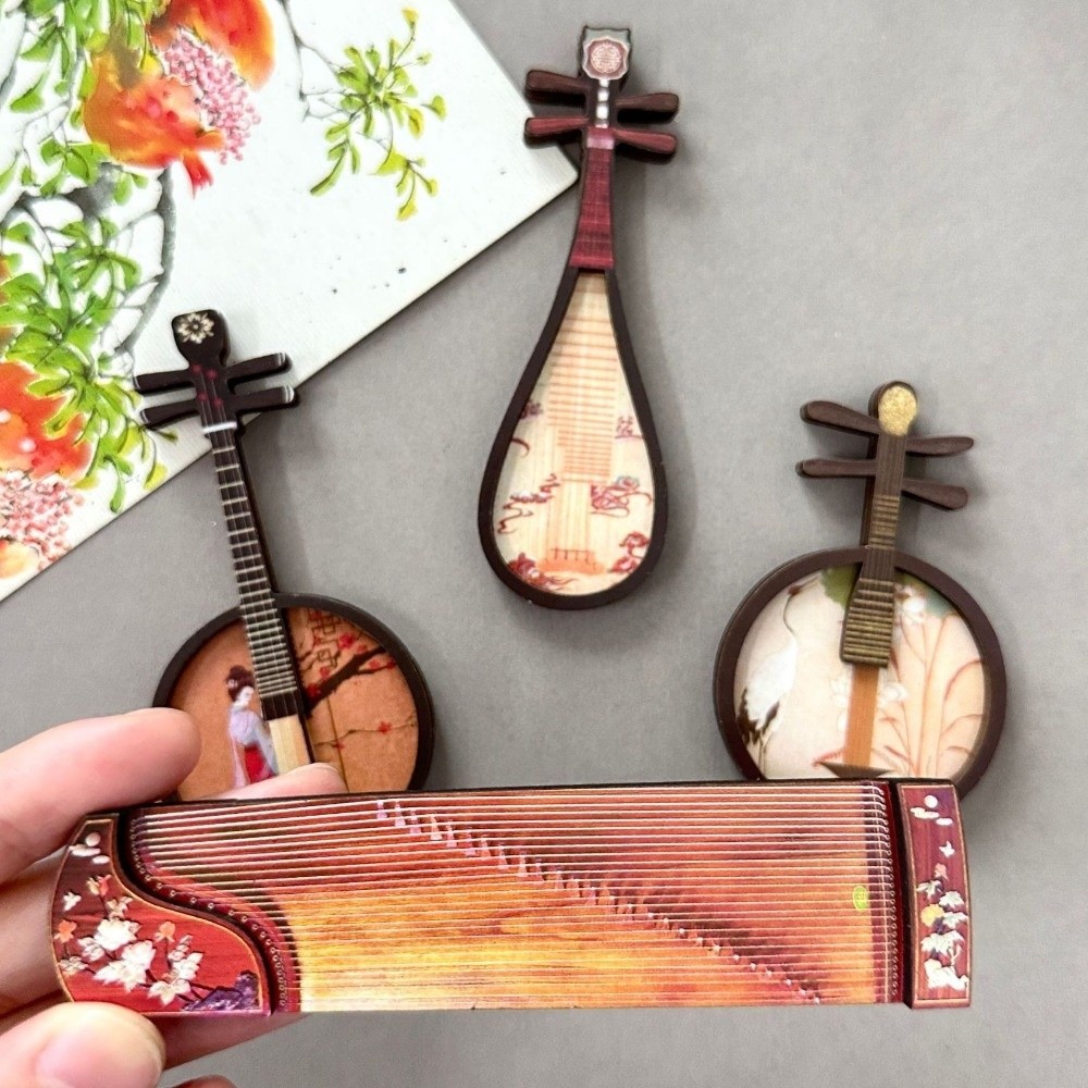 Musical Instrument Ancient - Набор из 4 магнитов на холодильник
