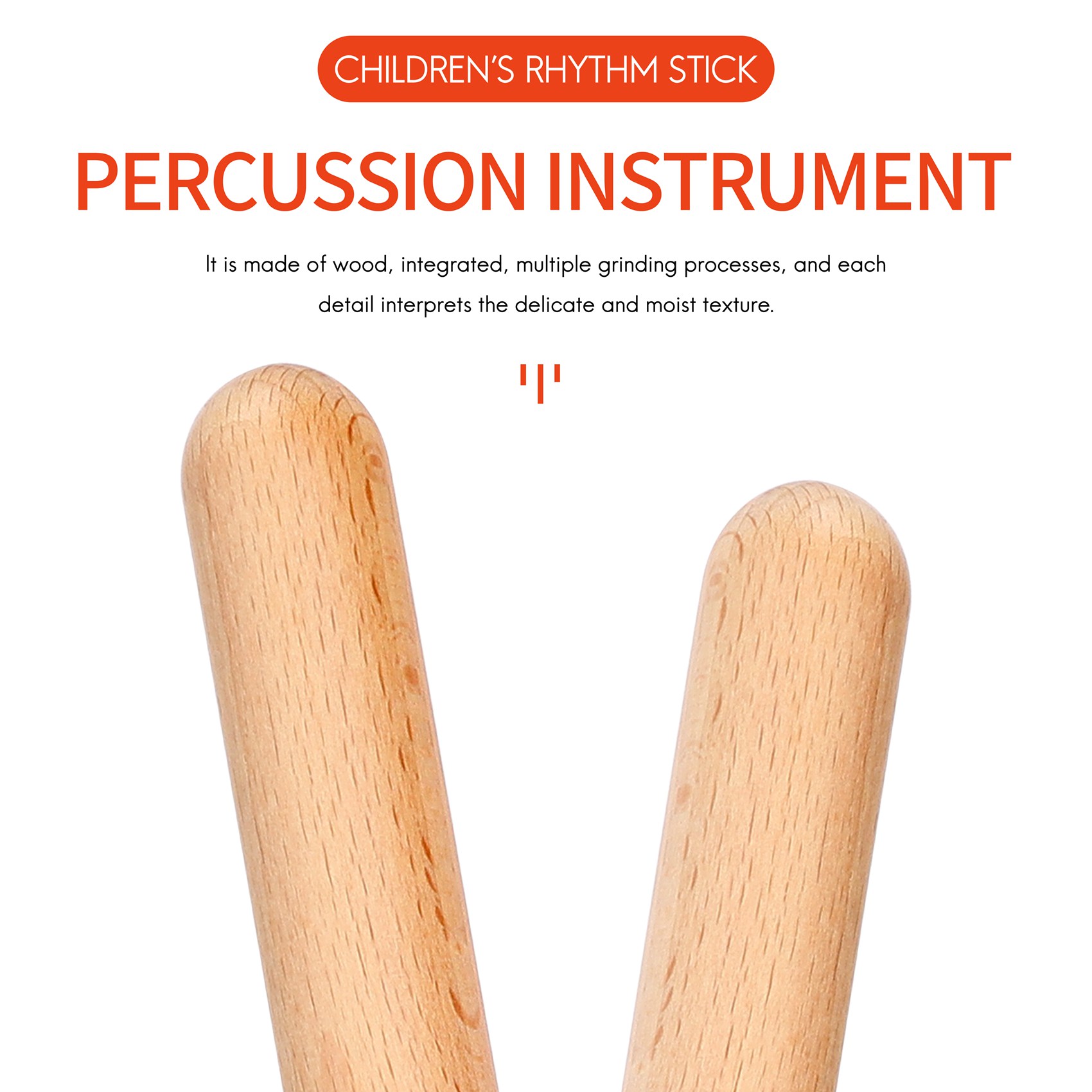 Musical Instrument Percussion - L79A 6 пар деревянных клавес (клавесы-стикеры)