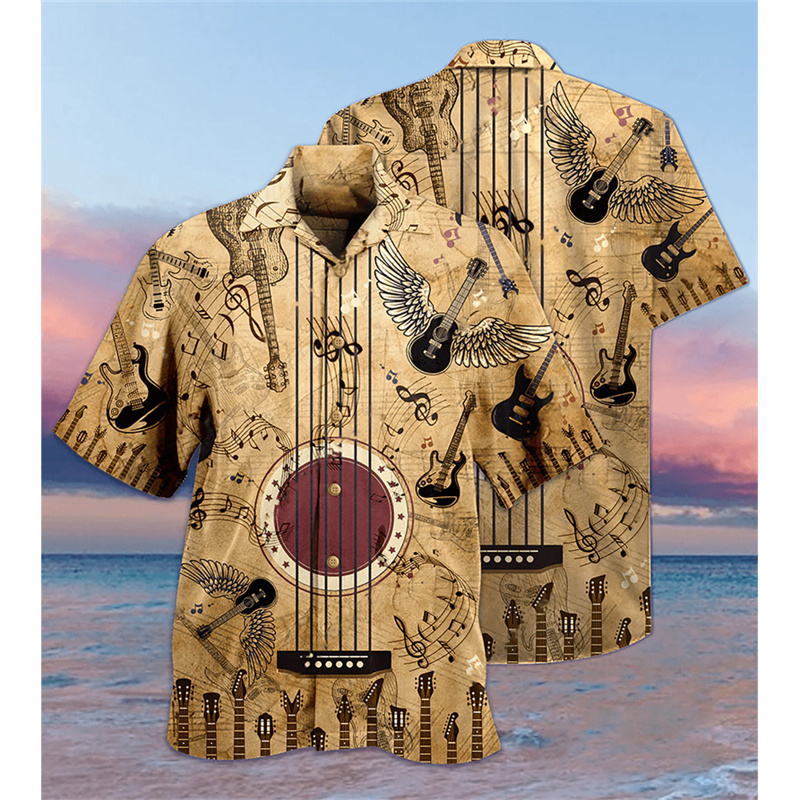 Гавайская рубашка для мужчин с – обзор и цена Musical Instrument Hawaiian
